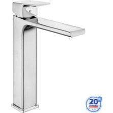 E.C.A. E.C.A Tiera Yüksek Tip Lavabo Bataryası 102188002 Krom Aç - Kapa Özellikli Modern Tasarım