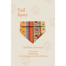 Tail Story Kedi-Köpek Fuları, Hafif ve Pamuklu Kumaş, El Yapımı, Otantik Desenli Kedi/köpek Fuları