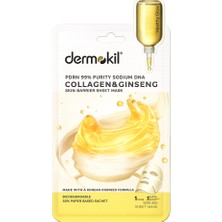 4 Adet Dermokil %99 Purity Pdrn (Sodium Dna) & Kolajen & Gingseng Skin Barrier Kağıt Jel Maske 25 gr
