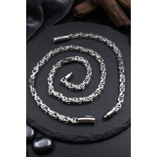 Prestige Paslanmaz Çelik Kral Model Erkek Kolye Zincir Ve Bileklik Set 6Mm 902928