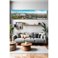 Şehber Mısır Kahire Nil Nehri Kıyısındaki Panoramik Şehir Silueti Yatay Kanvas Tablo 4440