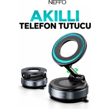 Neffo Magsafe Telefon Tutucu Tüm Yüzeylerle Uyumlu Vakumlu Sökülebilir 360 Oynar Başlıklı Üniversal Telefon Tutucu