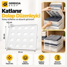 Gereksa Shop 2li T-Shirt Düzenleyici Set Tişört Düzenleyici Organizer Dolap Çekmece Raf Içi Dışı Kıyafet Giysi