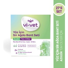 2 Adet Vi-Vet Yüz Için Sir Ağda Bant Seti Azulen 27'li (24 Yüz Bandı + 3 Temizleme Mendili)