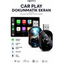 Neffo Yeni Tasarım Kablosuz Carplay Android Auto Uyumlu 4K 10.2 Inç Çift Kameralı Araç Multimedya Ekranı