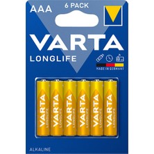 5 Adet Varta Longlife 4+2 Li Aaa Ince Kalem Pil