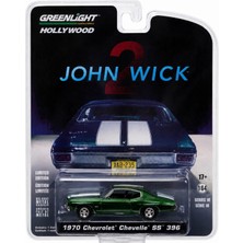 Greenlight Hollywood John Wick 2 1970 Chevrolet Chevelle Ss 396 Green Machine 1:64 Diecast Model Araba