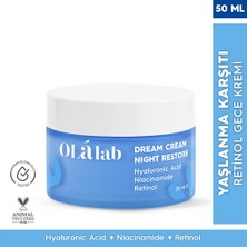 4 Adet Olalab Yaşlanma Karşıtı Yenileyici Nemlendirici Retinol Gece Yüz Kremi 50 ml