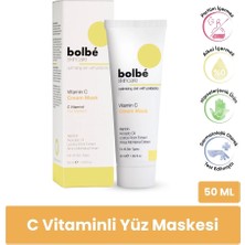 2 Adet Bolbe Aydınlatıcı, Cilt Tonu Eşitleyici Leke ve Kırışıklık Karşıtı %2 C Vitamini Krem Maske 50 ml