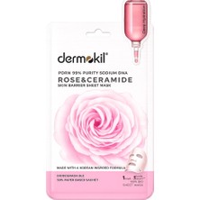 4 Adet Dermokil %99 Purity Pdrn (Sodium Dna) & Rose & Ceramide Skin Barrier Kağıt Jel Maske 25 gr