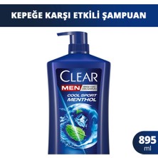4 Adet Clear Men Cool Sport Menthol Kepeğe Karşı Etkili Ekstra Büyük Boy Şampuan 895 ml