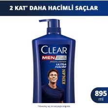 4 Adet Clear Men Kenan Yıldız Ultra Hacim Kepeğe Karşı Etkili Ekstra Büyük Boy Şampuan 895 ml