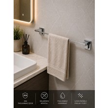 FUALORA Yapışkanlı Banyo Aksesuarı Uzun Havluluk 304 Paslanmaz Çelik