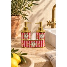 Klarhaus Afife Love Birds 2’li Porselen Sıvı Sabunluk ve Süngerlik Seti (Sünger Dahil)– 650 ml