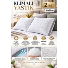 2 Adet Klimalı Silikon Yastık - 1000 GRAM-50X70 cm