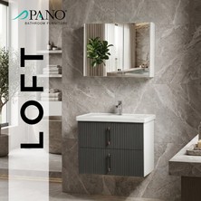 Pano Loft 60 cm Antrasit Asma Banyo Dolabı