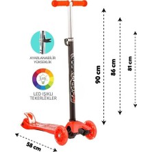 Nessi World Kırmızı Twist Işıklı Scooter Kırmızı