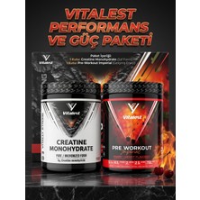 VİTALEST Vitalest Performans ve Güç Paketi: Saf Mikronize Creatine Monohydrate & Tatlı Kiraz Aromalı Pre-Workout Imperial 2'li Sporcu Kombinasyonu