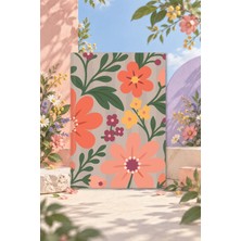 Le Color Bloom Garden Ciltli Defter Çizgili Bej 13X18 cm