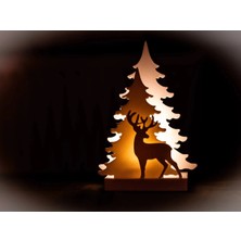 Home Yılbaşı Dekoratif Işıklı Tea Light Geyik Süsü