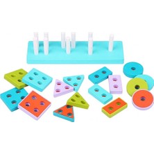Nessi World ​​​​​​​lc Ahşap Geometrik Şekiller Bul-Tak