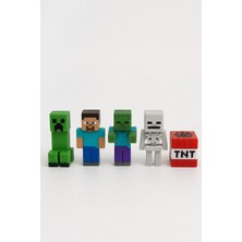 Minecraft Pasta Süsü Seti 5li 3D Baskı Doğum Günü Figür Seti