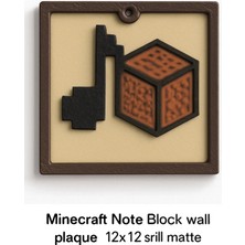 Minecraft Piksel Müzik Notası Duvar Dekoru 3D Baskı
