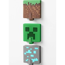 Minecraft Duvar Kancaları Seti Çocuk Odası 3D Baskı