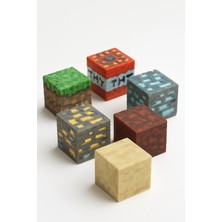 Minecraft Blok Mini Seti 6lı Koleksiyon Figür 3D Baskı