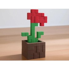 3D Stuff Minecraft Kırmızı Çiçek - Plastik