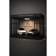 Kişiye Özel Işıklı Araba Garajı - Diorama - Showroom Dekoru - Galeri Maket 1:64
