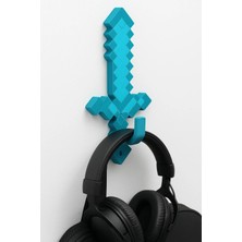Minecraft Diamond Sword Duvar Askısı Dekor 3D Baskı