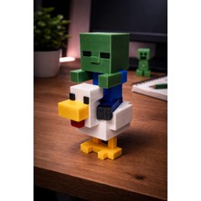 Minecraft Chicken Jockey Figürü- 12 cm