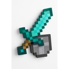 Minecraft Diamond Kılıç Mini Duvar Kalkan Seti 3D Baskı