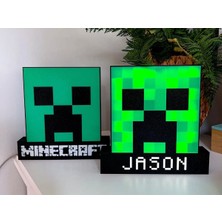 3D Stuff Minecraft Isme Özel Işık Kutusu - Masa Lambası - Dekor Lamba - Gece Lambası