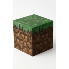Minecraft Grass Block Kapaklı Kutu Saklama 3D Baskı