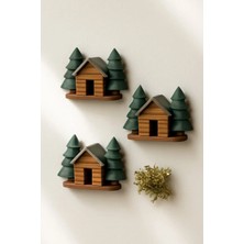 Orman Kulubesi Diorama Buzdolabı Magneti