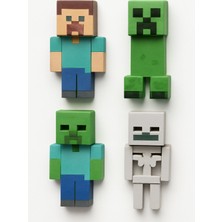 Minecraft Piksel Karakter Mıknatıs Seti Buzdolabı 3D Baskı