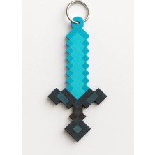 Minecraft Diamond Kılıç Anahtarlık 3D Baskı Plastik