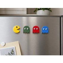4'lü Pacman Buzdolabı Magneti-Pacman Buzdolabı Magnet