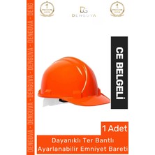 Denguva Ce Belgeli Dayanıklı Ter Bantlı Ayarlanabilir Şantiye Inşaat Iş Güvenliği Turuncu Emniyet Bareti