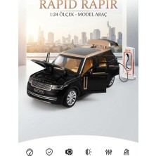 Farbu Oyuncak 1:24 Ölçek Sesli ve Işıklı 6 Kapı Açılır Şarj Istasyonlu Standlı Range Rover Suv Model Araba