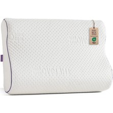 Viscotex Visco Ortopedik Ergonomic Premium Boyun Destek Yastığı 60x43x11/9 cm Beyaz Polyester Dış Materyal
