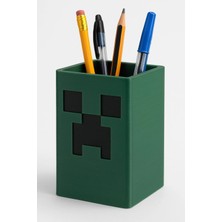 Minecraft Creeper Kalem Kutusu Masaüstü Organizer 3D Baskı