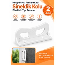 Nublado 2 Adet Pimapen Pvc Pencere Kapı Sineklik Kolu Plastik L Tipi Tutucu Tutamağı