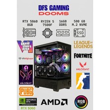 DFS Bilgisayar Dfs Gaming Dooms Ryzen 5 7500F-B650M-RTX 5060-16GB RAM-512GB M.2 Ssd-Oyuncu Bilgisayarı