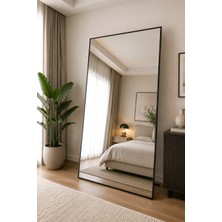Effe Yapı Dekor Siyah Metal Çerçeveli 180X100 cm Dikdörtgen Model Duvar Aynası   (Ayaksız)