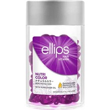 Ellips Argan Yağlı Renk Koruyucu Saç Vitamini 50 Kapsül Boyalı Saçlara Özel Endonezya Üretimi