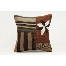 Kilim Wholesale El Yapımı Kilimden Yapılmış Vintage Kırlent Kılıfı, Yün, 40X40 cm