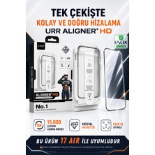 Evax [urr] iPhone 17 Air Uyumlu Aligner+ Hd Otomatik Uygulama Sistemli, Ince Siyah Çerçeveli, Tam Kaplayan, Cam Ekran Koruyucu [sgs Sertifikalı]